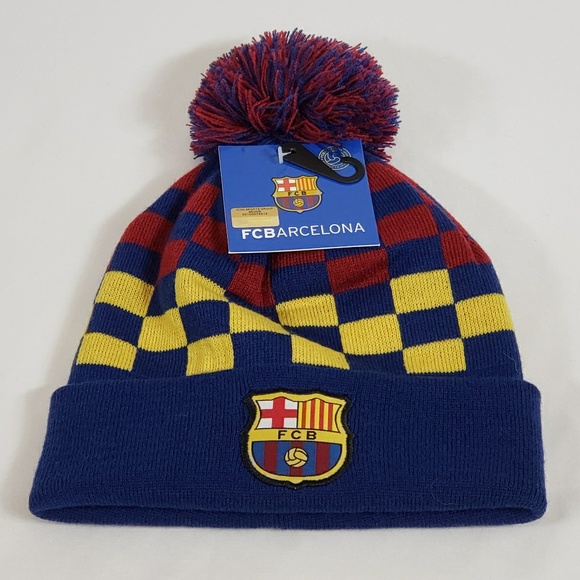 FC Barcelona Other - FC Barcelona Men's Pom Beanie FC Barcelona Other - FC Barcelona Men's Pom Beanie